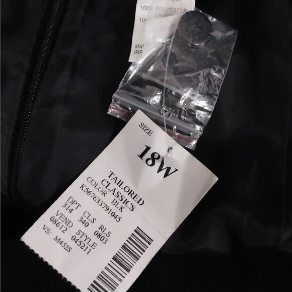 NWT! MAGGIE BARNES! LUXE BLACK DRAPEY, FLOWING MICROFIBER SKIRT! SZ 18W - Picture 9 of 11